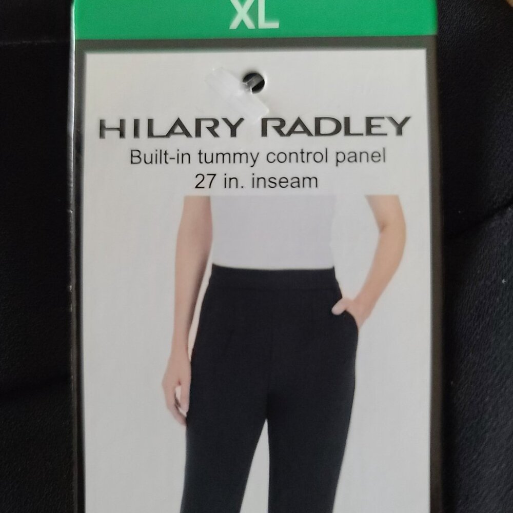Hilary Radley Stretch Pull On Dress Pant Built In Tummy Control Black XL NWT - Picture 11 of 12